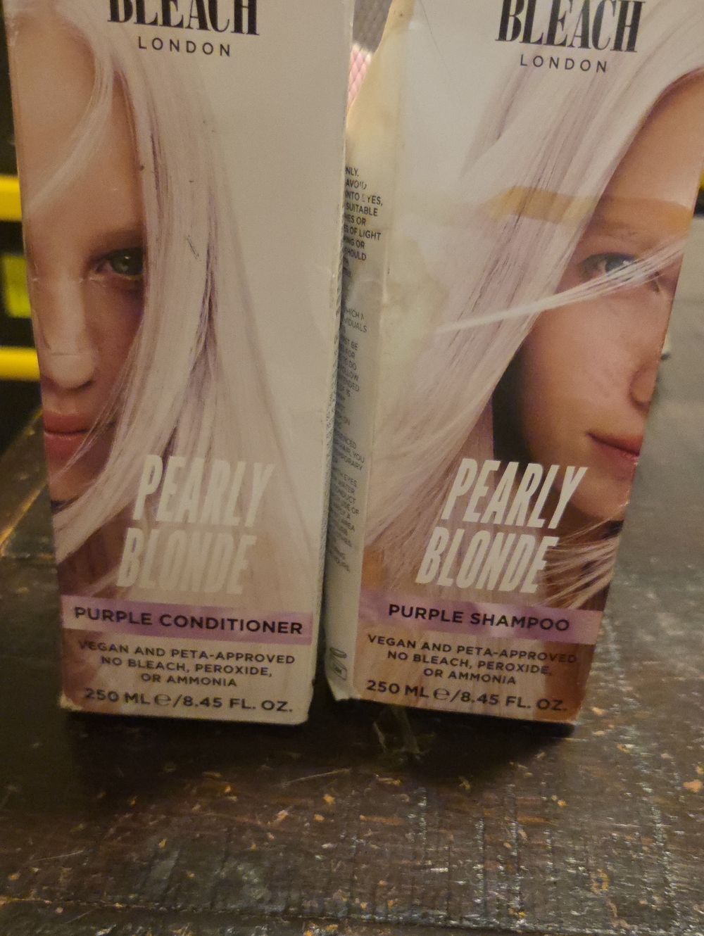 Bleach LONDON Pearly Blonde Purple Shampoo & Conditioner Duo New In Beat Up Box